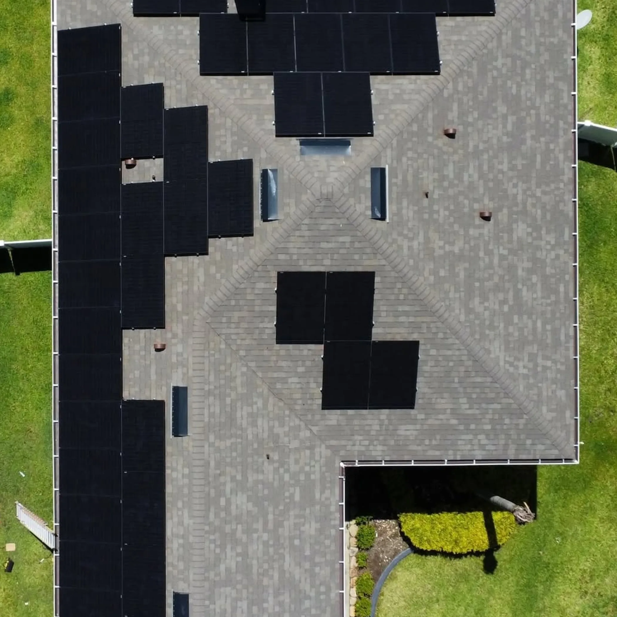 solar panels in clear view